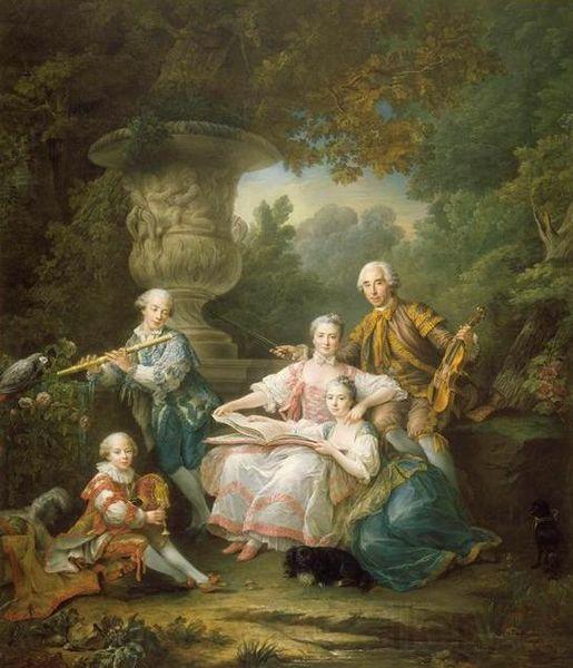 Francois-Hubert Drouais Le marquis de Sourches et sa famille Spain oil painting art